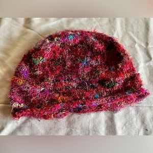 Handmade Hat 8” height, 11” width, very stretchy, beautiful colors